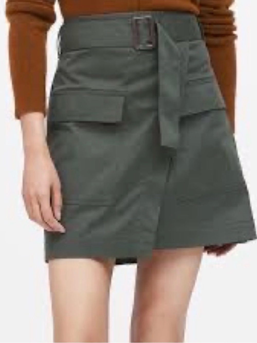 Banana Republic Olive Belted Utility Mini Skirt